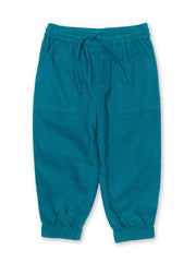 Kite - Boys organic cotton cosy cord pull ups teal - Elasticated waistband