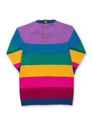 Rainbow knit dress