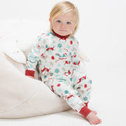 Baby in rocking horse pyjamas