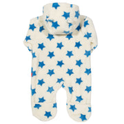 Baby in star fleece onesie