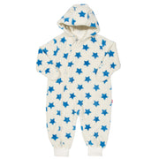 Baby in star fleece onesie