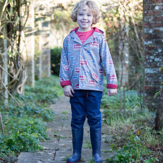 Boy in splash coat