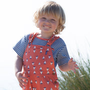 Boy in stripy fish t-shirt